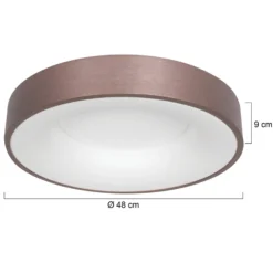 LED-Deckenleuchte Ringlede, 2.700 K, Ø 48 cm, bronze, Metall