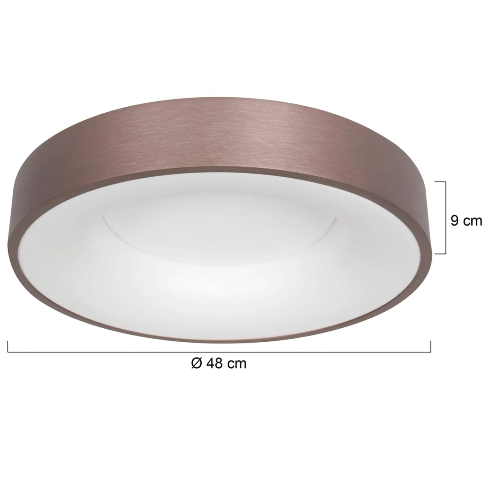 LED-Deckenleuchte Ringlede, 2.700 K, Ø 48 cm, bronze, Metall