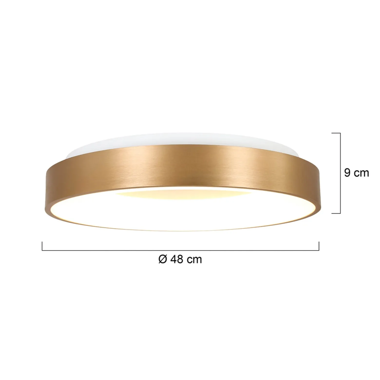 LED-Deckenleuchte Ringlede, 2.700 K, Ø 48 cm, gold, Metall