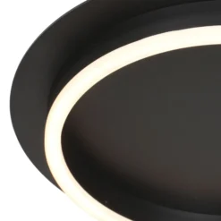 LED-Deckenleuchte Ringlux, schwarz, Ø 32 cm, Metall