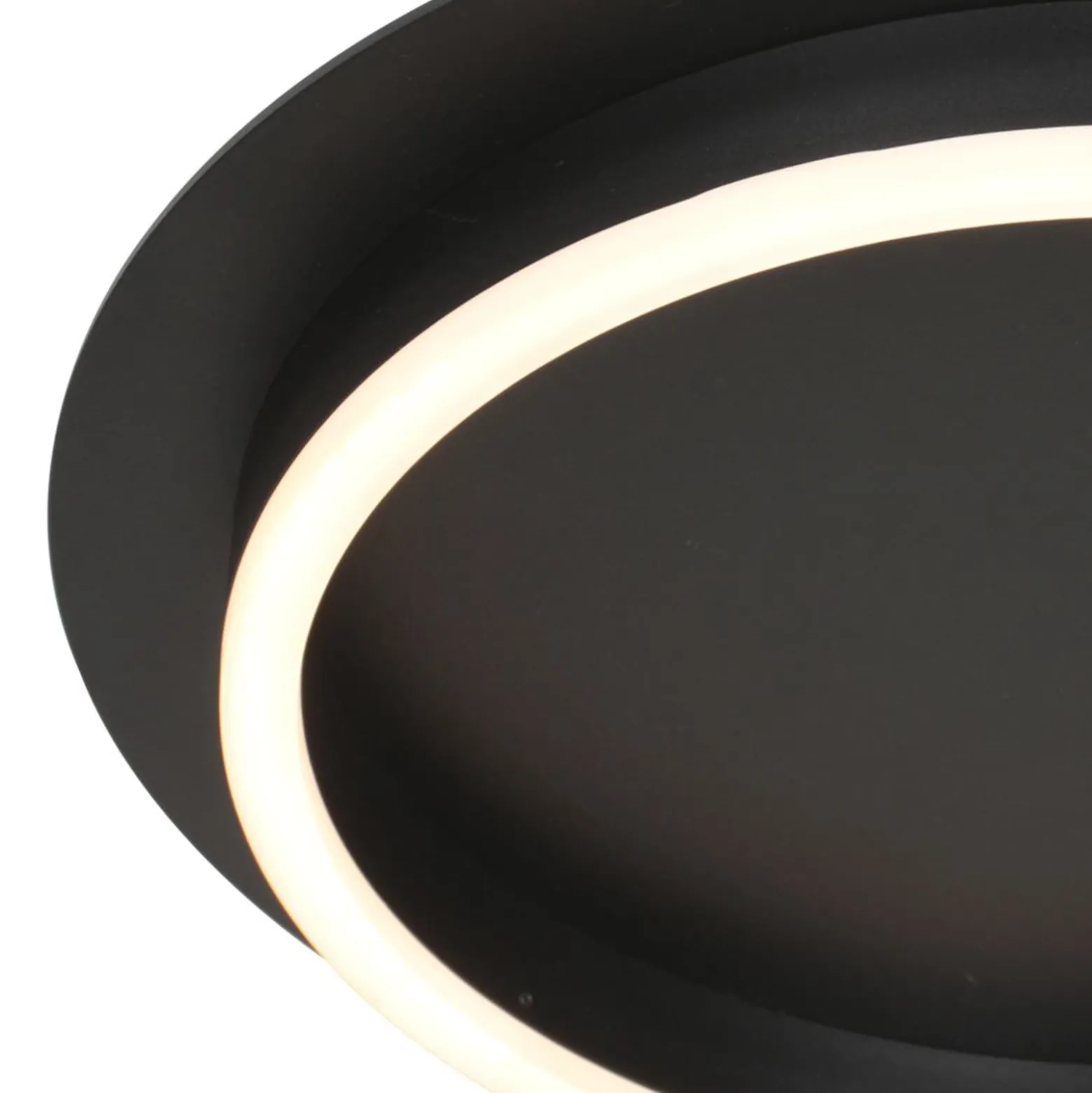 LED-Deckenleuchte Ringlux, schwarz, Ø 32 cm, Metall