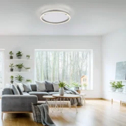 LED-Deckenleuchte Ritus, Ø 39,3 cm, aluminium, step-dim