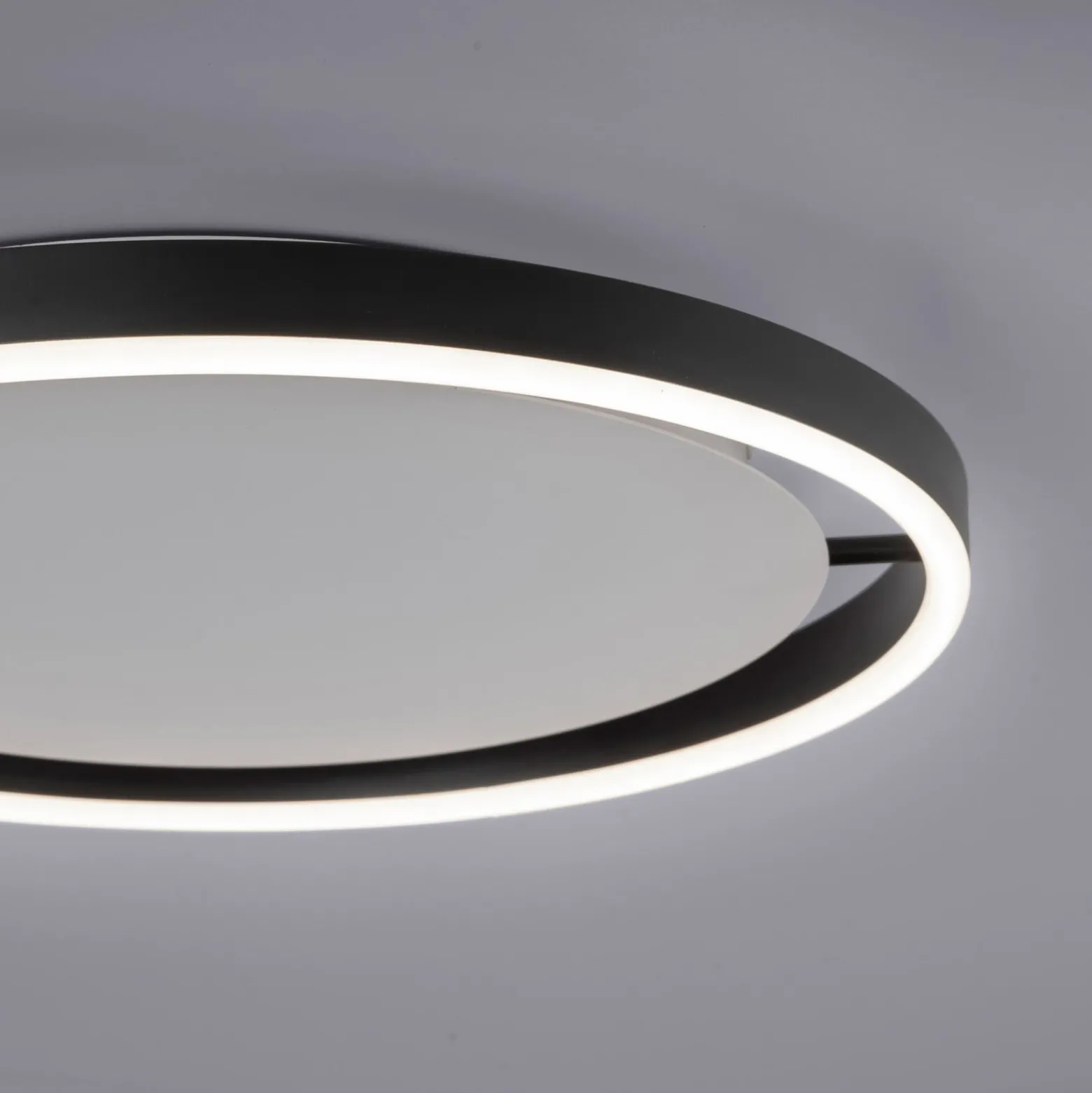 LED-Deckenleuchte Ritus, Ø 39,3cm, anthrazit