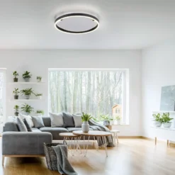 LED-Deckenleuchte Ritus, Ø 39,3cm, anthrazit