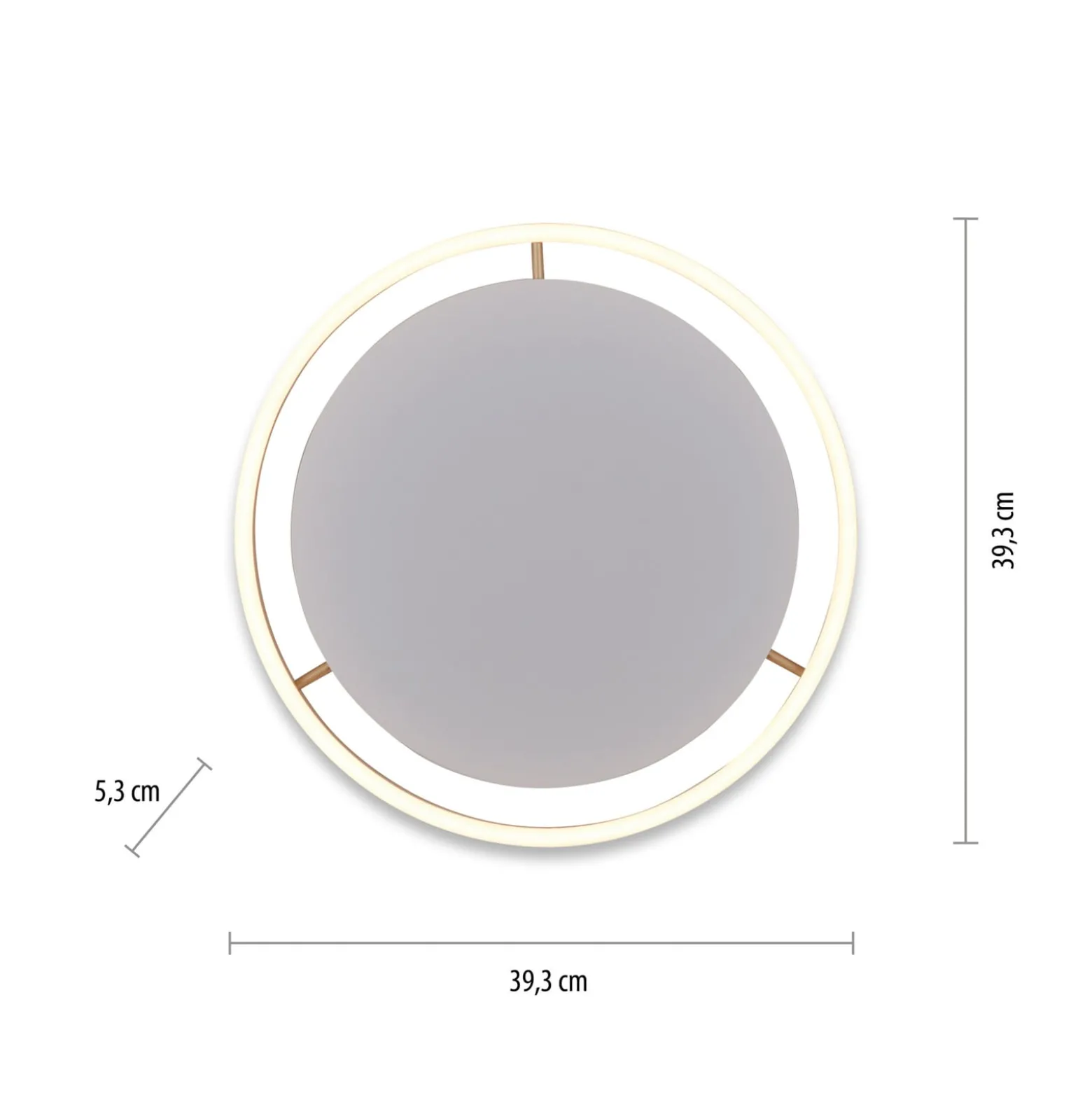 LED-Deckenleuchte Ritus, Ø 39,3cm messing matt