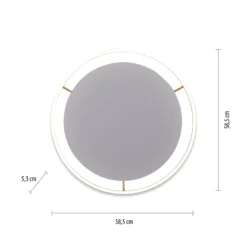 LED-Deckenleuchte Ritus, Ø 58,5cm, messing matt
