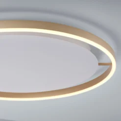 LED-Deckenleuchte Ritus, Ø 58,5cm, messing matt