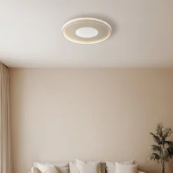 LED-Deckenleuchte Shirley, sandfarben, Ø 51 cm, CCT, dimmbar