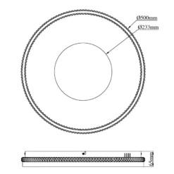 LED-Deckenleuchte Shirley, sandfarben, Ø 51 cm, CCT, dimmbar
