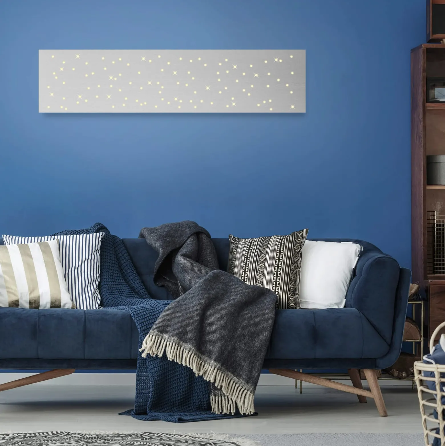 LED-Deckenleuchte Sparkle CCT dim stahl 100x45cm