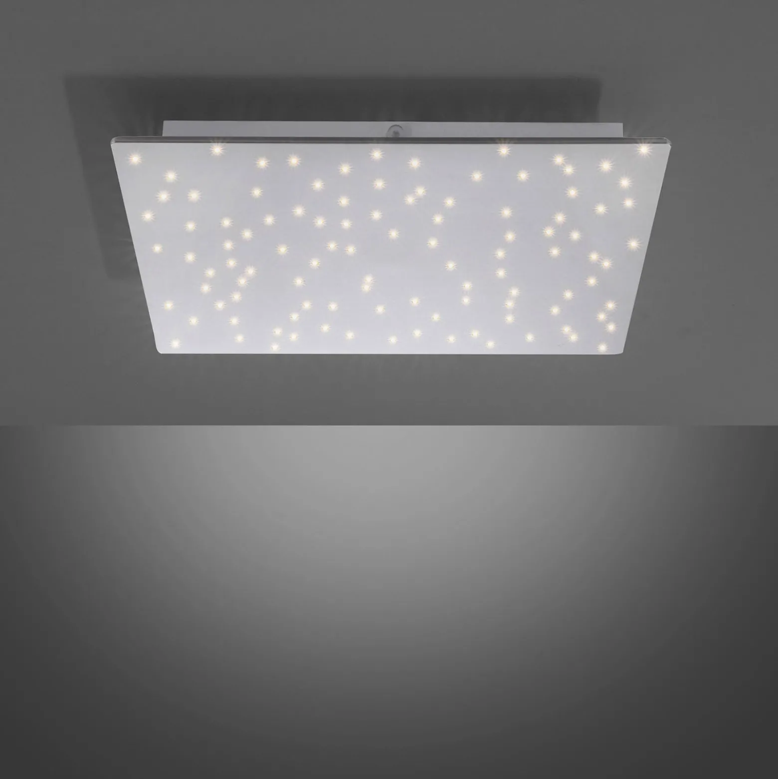 LED-Deckenleuchte Sparkle CCT dim stahl 45x45cm
