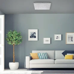 LED-Deckenleuchte Sparkle CCT dim stahl 45x45cm
