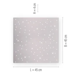 LED-Deckenleuchte Sparkle CCT dim stahl 45x45cm