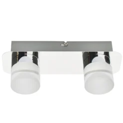LED-Deckenleuchte Stefanie, 2-flammig, chrom