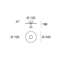 LED-Deckenleuchte Stilo_S, weiß, Ø 35 cm