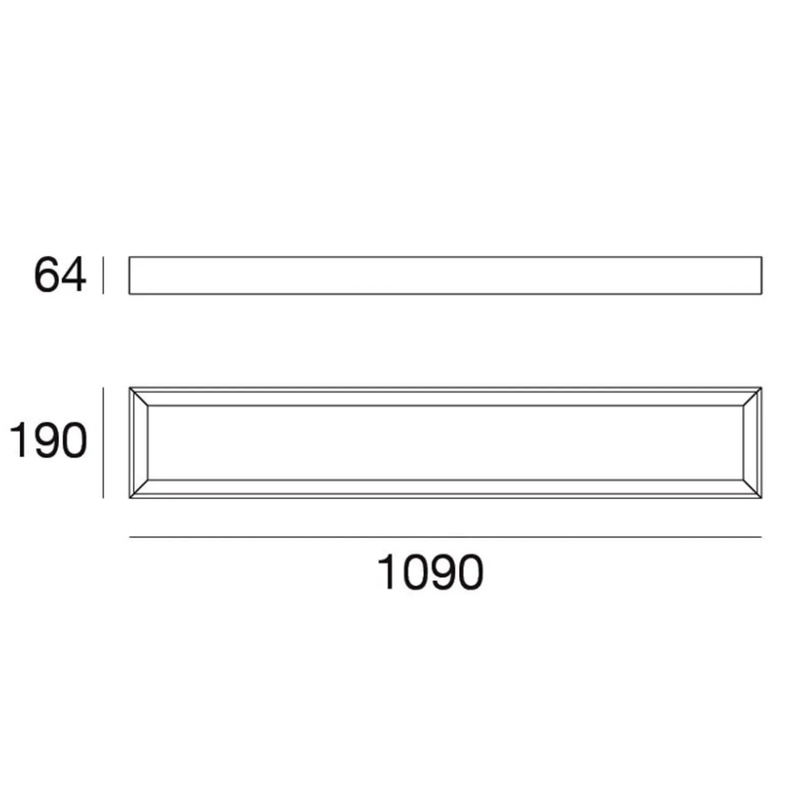 LED-Deckenleuchte Tara dimmable, 109 x 19 cm