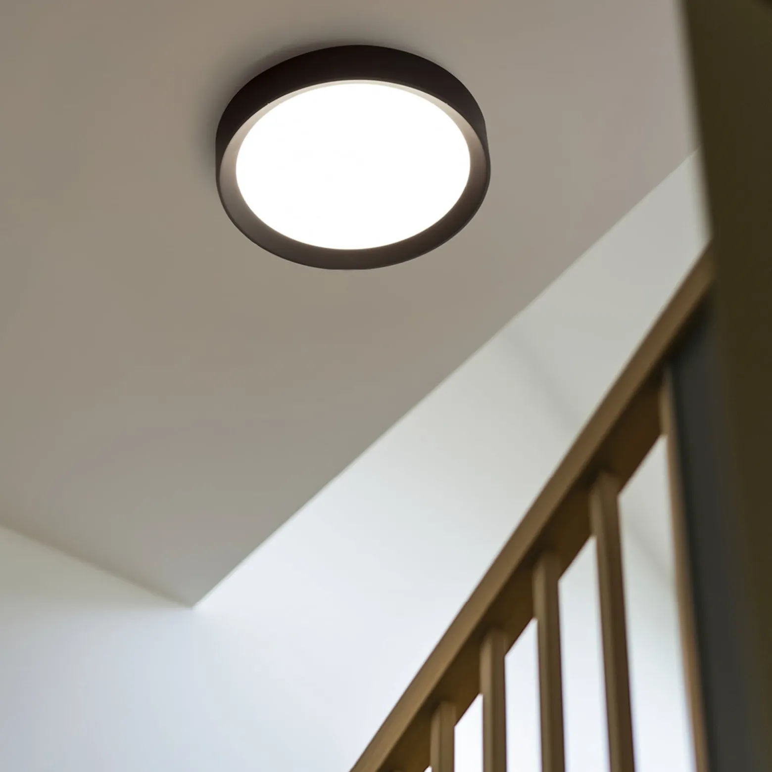 LED-Deckenleuchte Tara R, Ø 50,7 cm, schwarz, Alu, 3.000 K