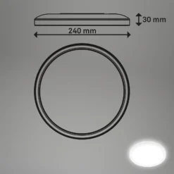 LED-Deckenleuchte Tava, weiß, Ø 24 cm, Kunststoff