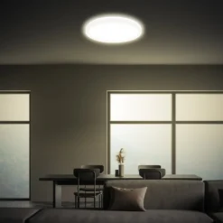 LED-Deckenleuchte Tava, weiß, Ø 24 cm, Kunststoff