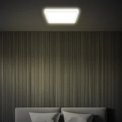 LED-Deckenleuchte Tava, weiß, 24x24 cm, Kunststoff