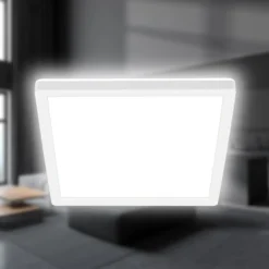 LED-Deckenleuchte Tava, weiß, 24x24 cm, Kunststoff