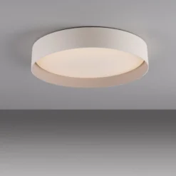 LED-Deckenleuchte TAVOLI, beige, Ø 39 cm, Metall, CCT, dim