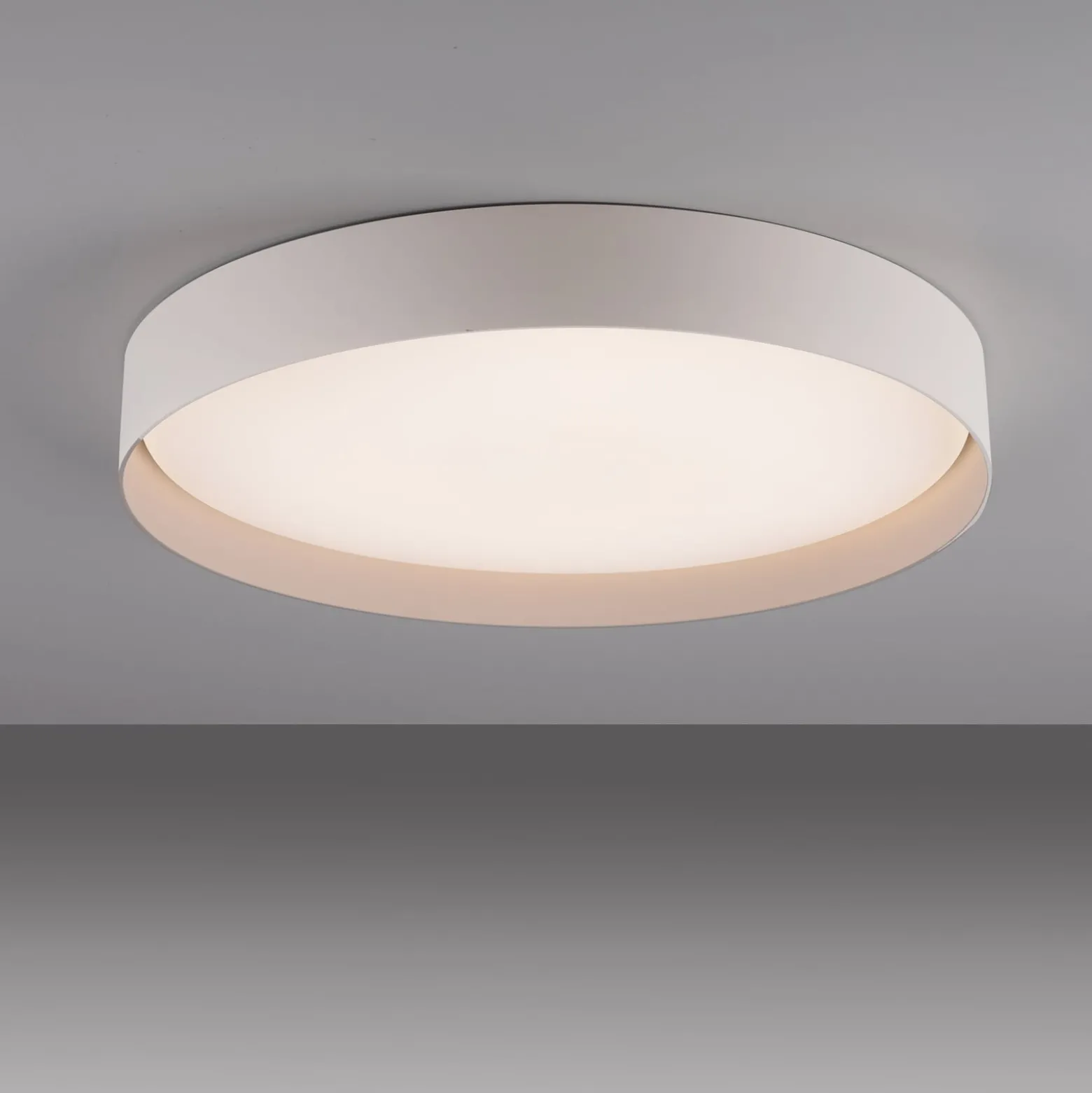 LED-Deckenleuchte TAVOLI, beige, Ø 49 cm, Metall, CCT, dim