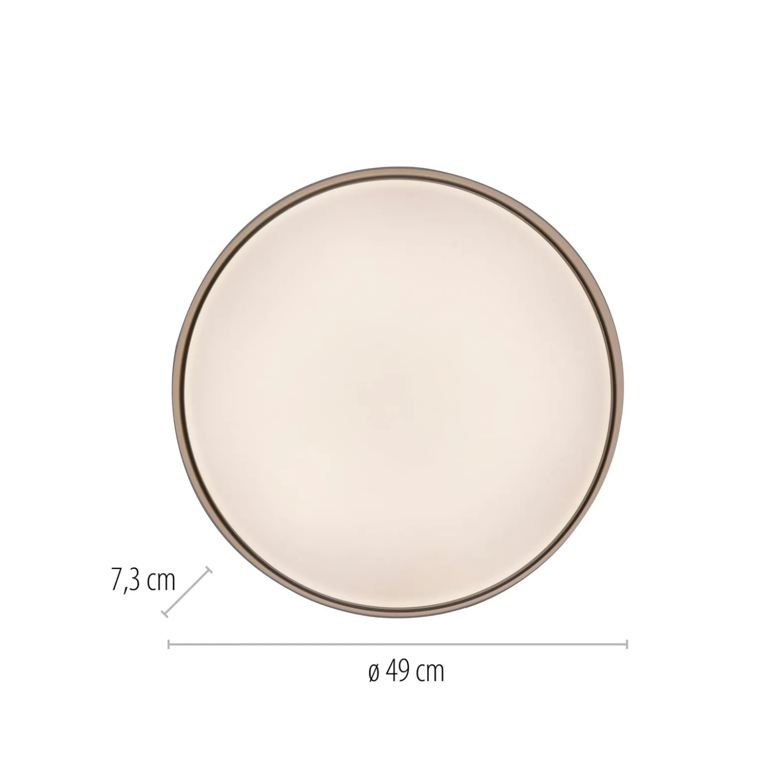 LED-Deckenleuchte TAVOLI, beige, Ø 49 cm, Metall, CCT, dim