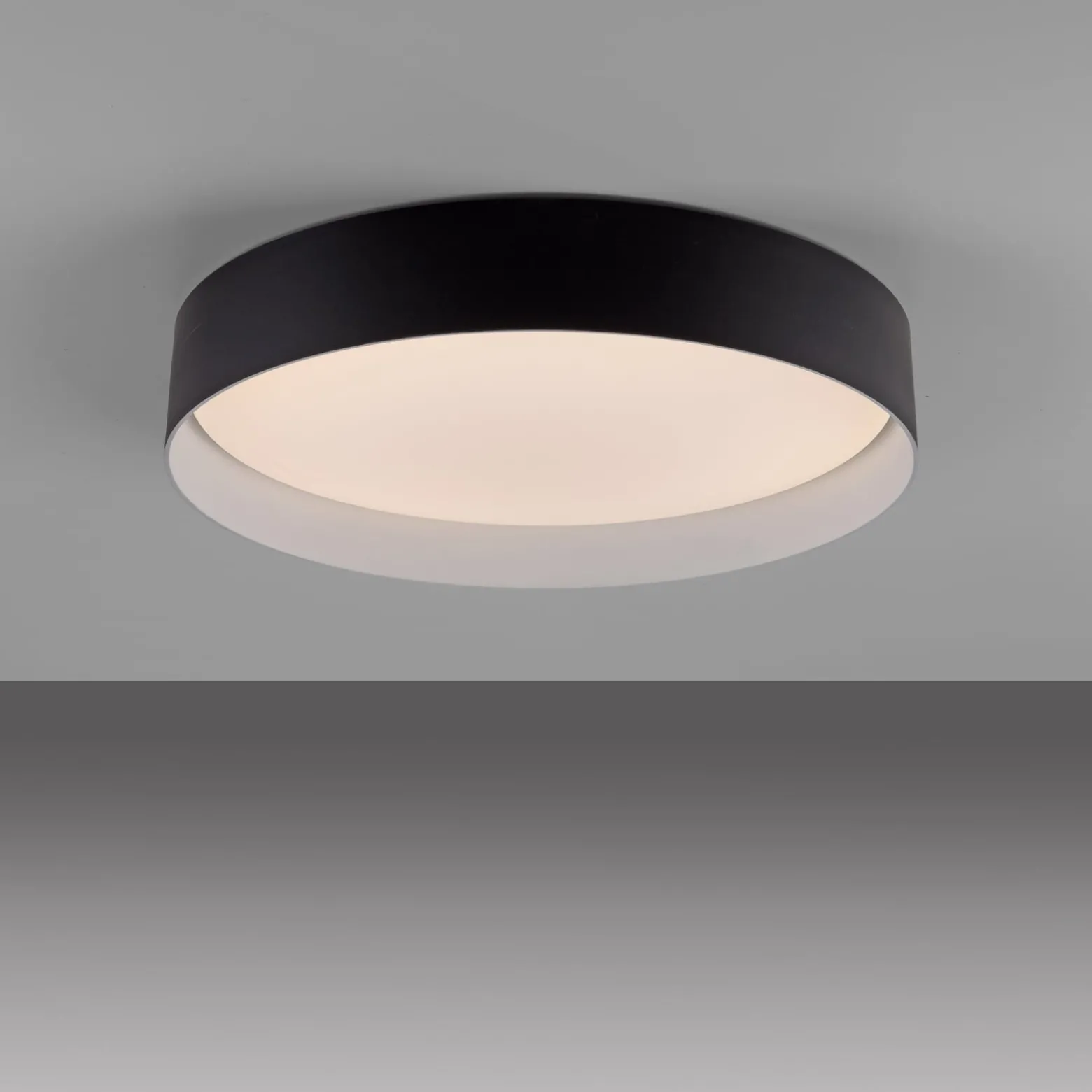 LED-Deckenleuchte TAVOLI, schwarz, Ø 39 cm, Metall, CCT, dim