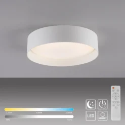 LED-Deckenleuchte TAVOLI, weiß, Ø 29 cm, Metall, CCT, dim