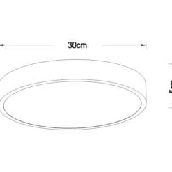 LED-Deckenleuchte Unar, schwarz, Ø 30 cm