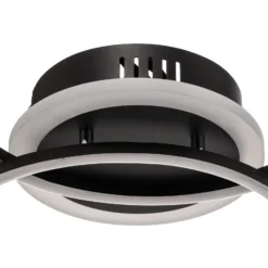 LED-Deckenleuchte Venida im Ringdesign, schwarz
