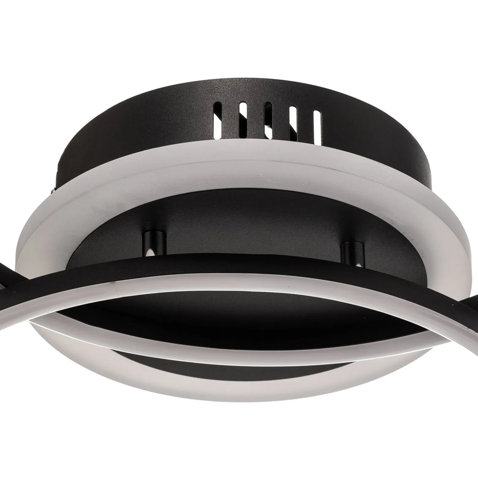 LED-Deckenleuchte Venida im Ringdesign, schwarz