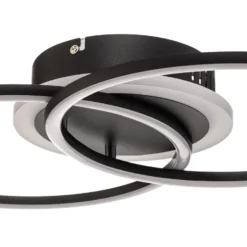 LED-Deckenleuchte Venida im Ringdesign, schwarz