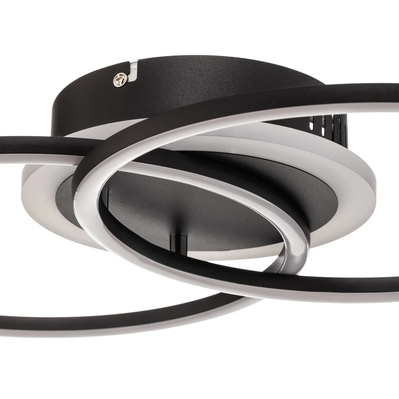 LED-Deckenleuchte Venida im Ringdesign, schwarz