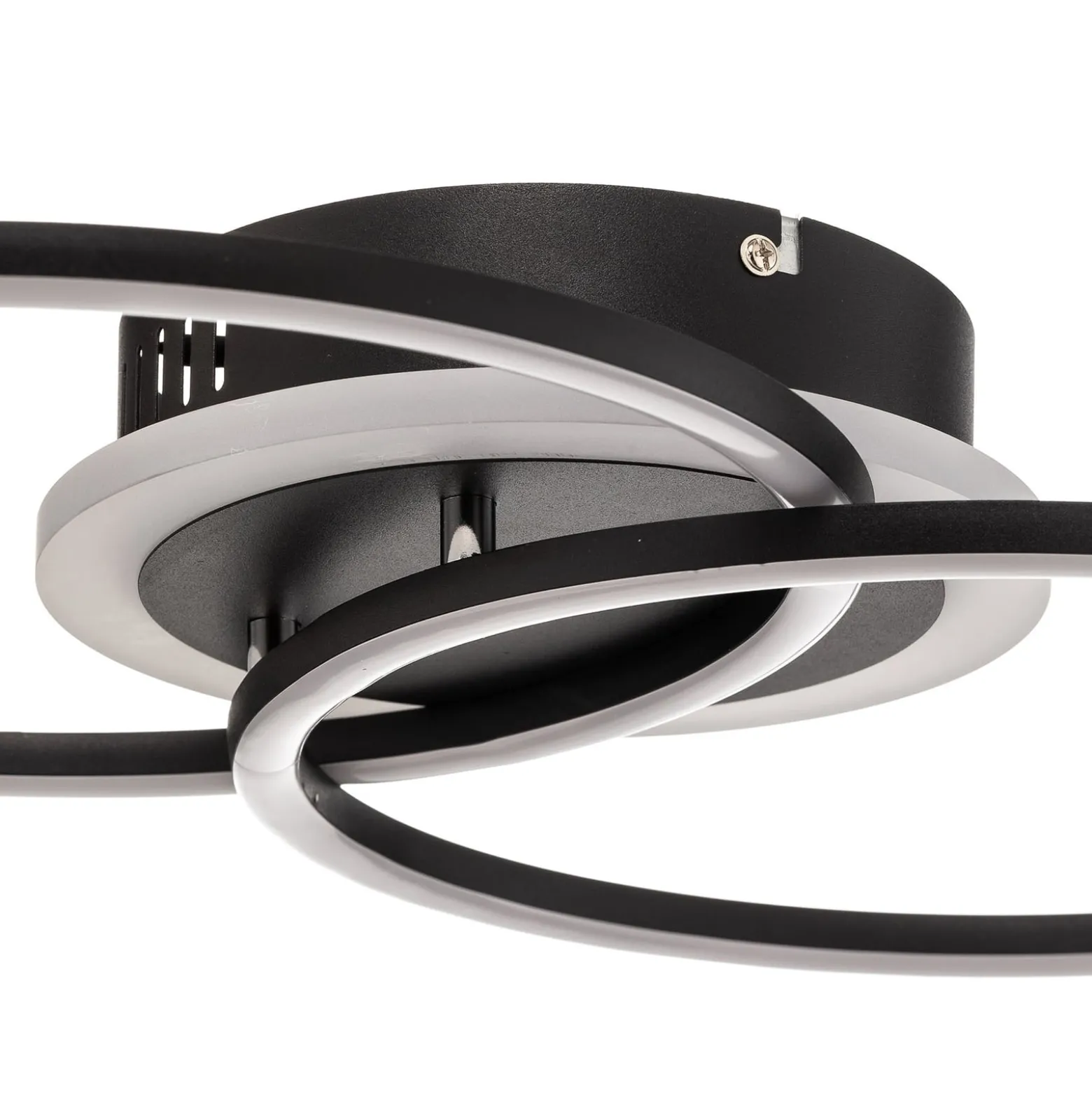 LED-Deckenleuchte Venida im Ringdesign, schwarz