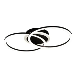 LED-Deckenleuchte Venida im Ringdesign, schwarz