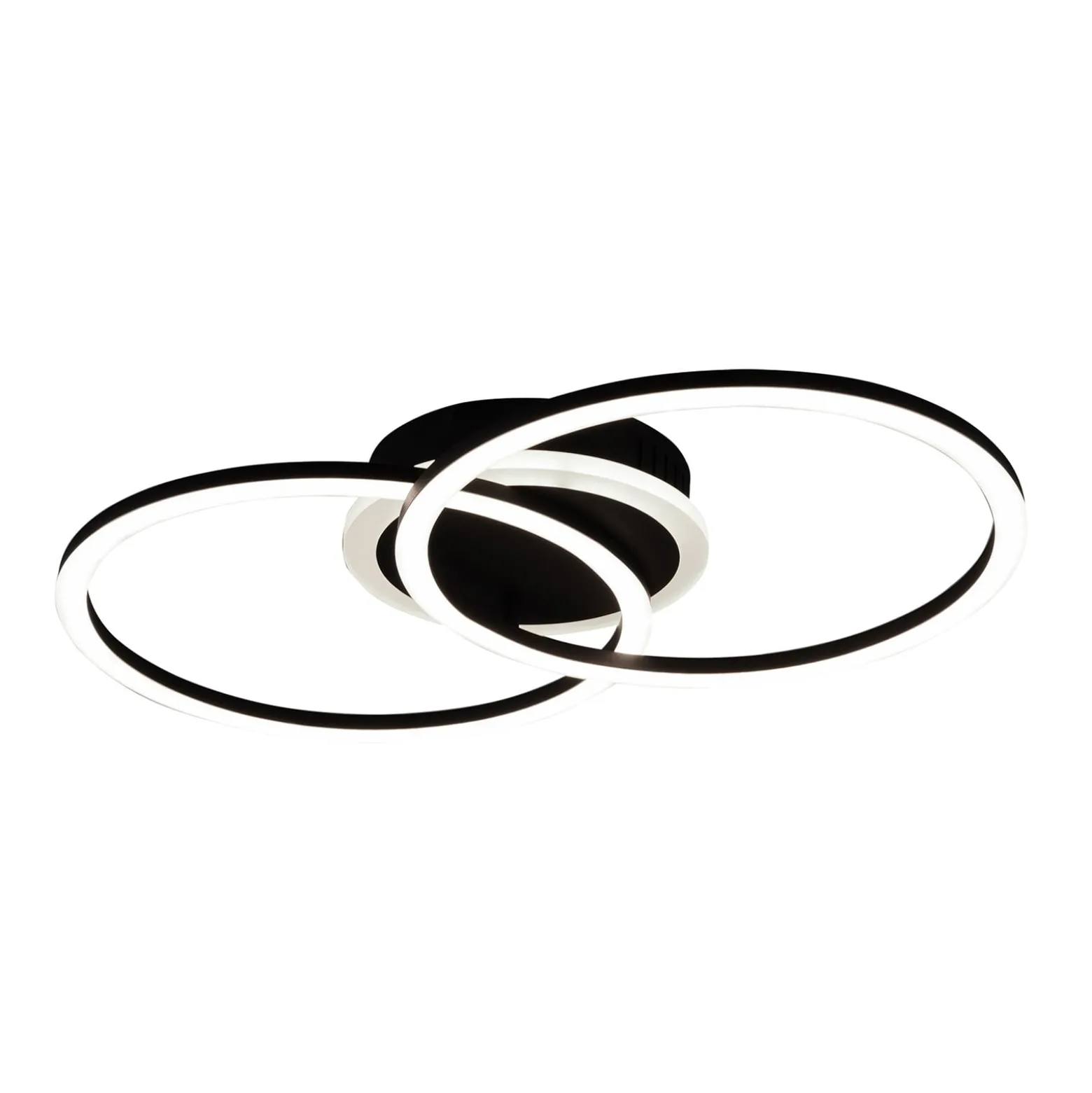 LED-Deckenleuchte Venida im Ringdesign, schwarz