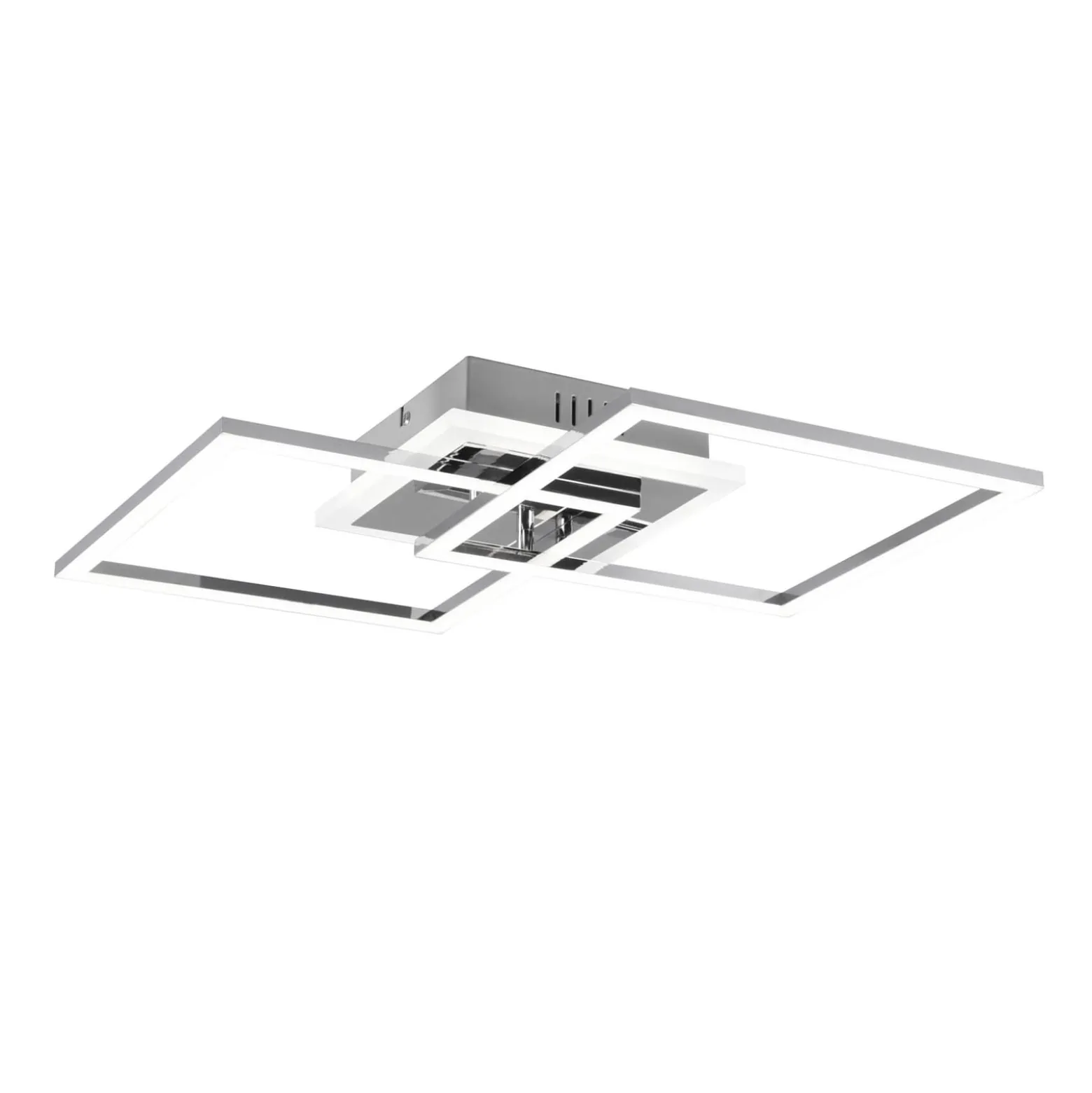 LED-Deckenleuchte Venida, quadratisch, chrom