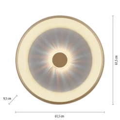 LED-Deckenleuchte Vertigo, CCT, Ø 61,5 cm, messing