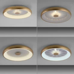 LED-Deckenleuchte Vertigo, CCT, Ø 61,5 cm, messing