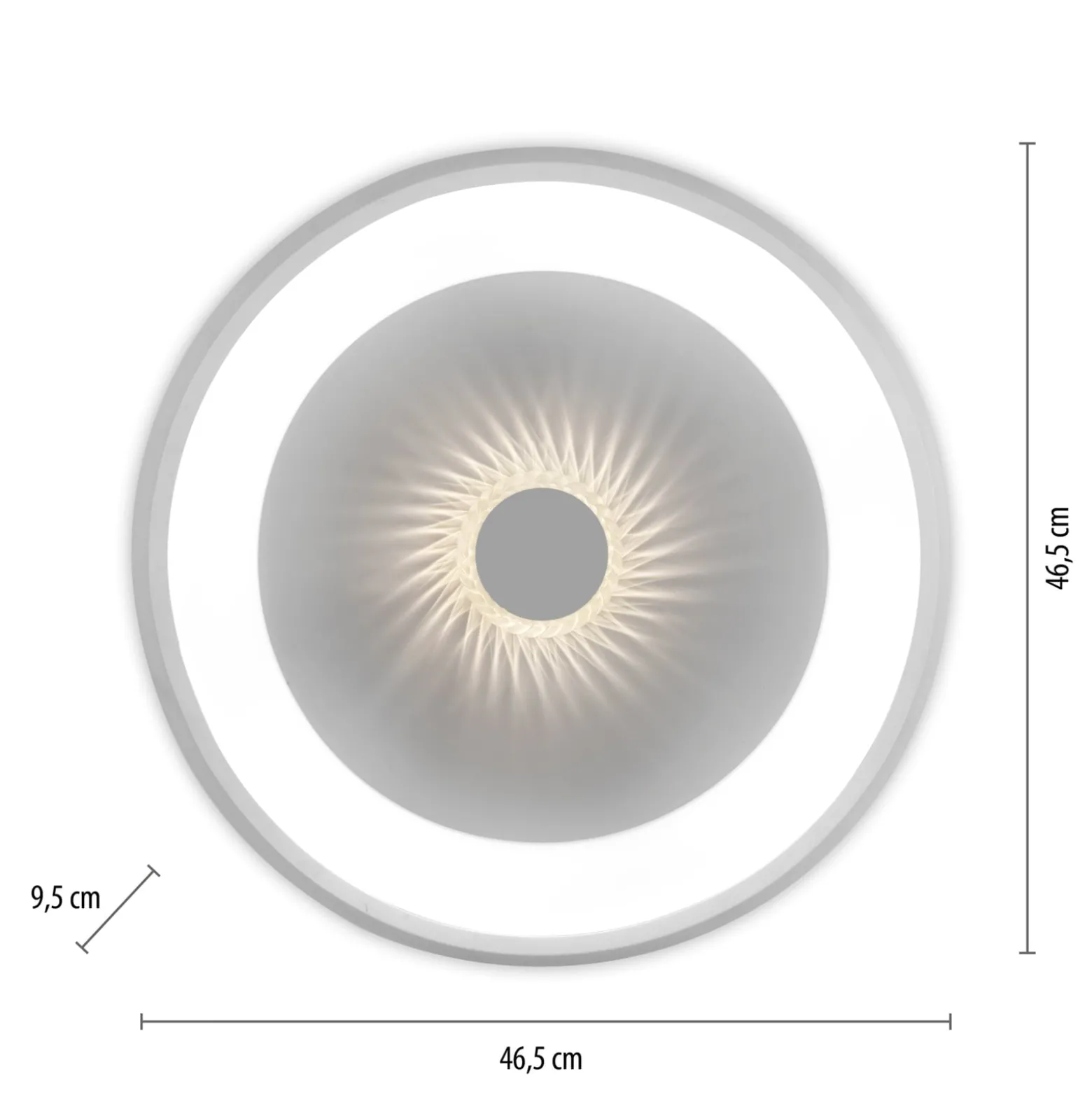LED-Deckenleuchte Vertigo, CCT, Ø 46,5 cm, weiß