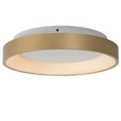 LED-Deckenleuchte Vidal, gold, Ø 28 cm, dimmbar, Acryl