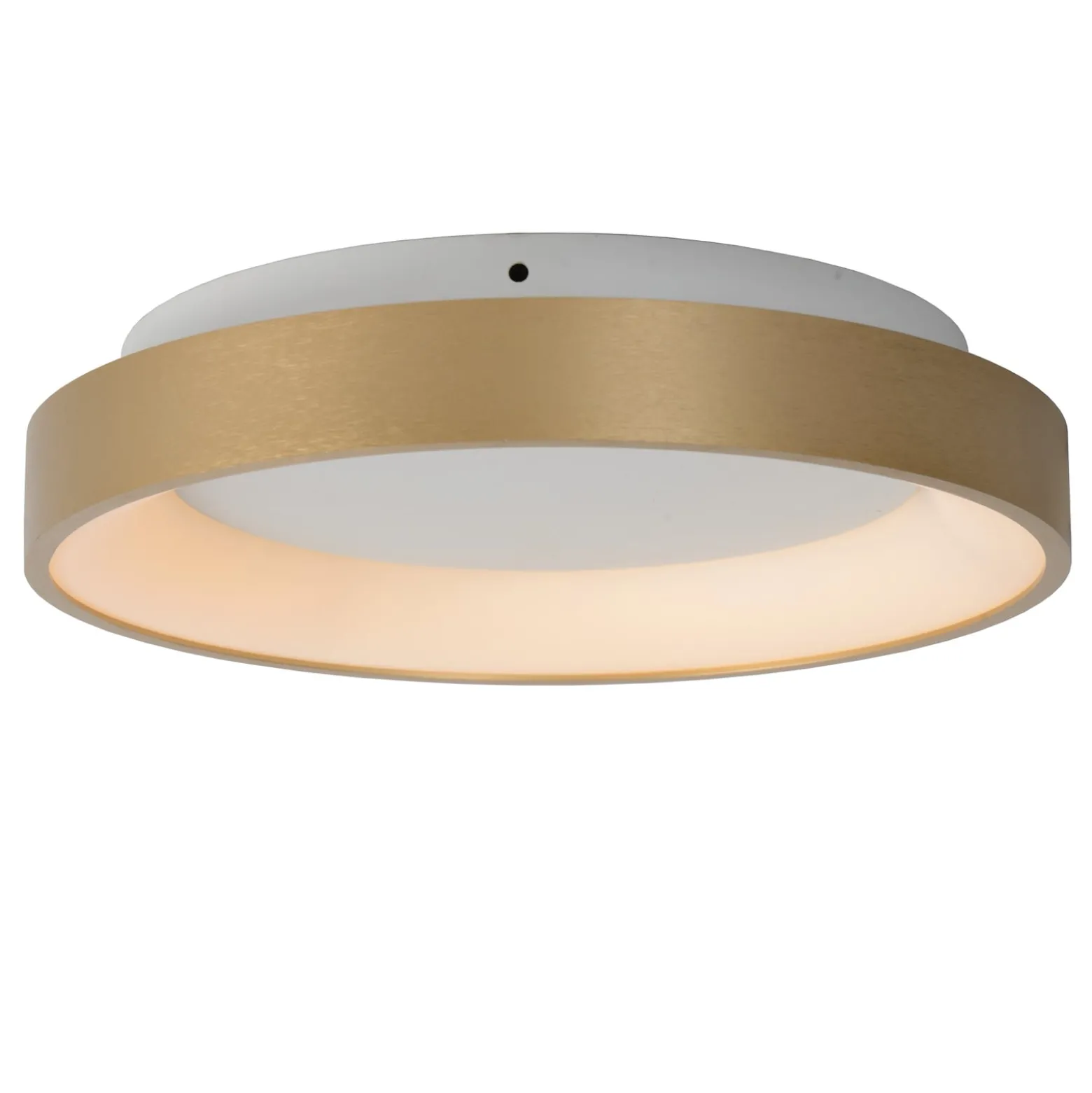 LED-Deckenleuchte Vidal, gold, Ø 28 cm, dimmbar, Acryl