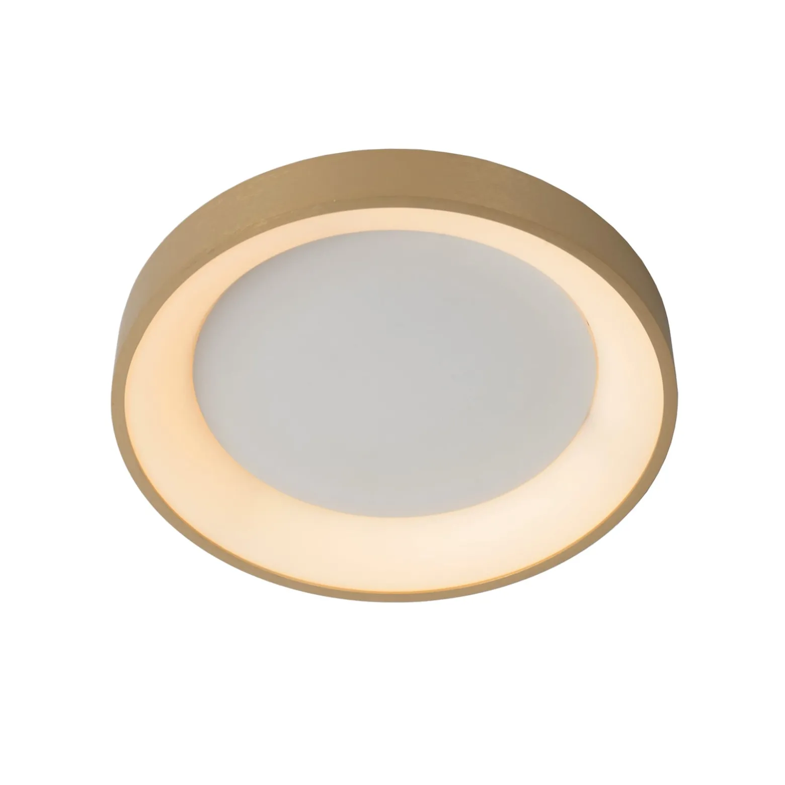 LED-Deckenleuchte Vidal, gold, Ø 28 cm, dimmbar, Acryl