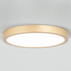 LED-Deckenleuchte Vika, rund, gold matt, Ø 23cm
