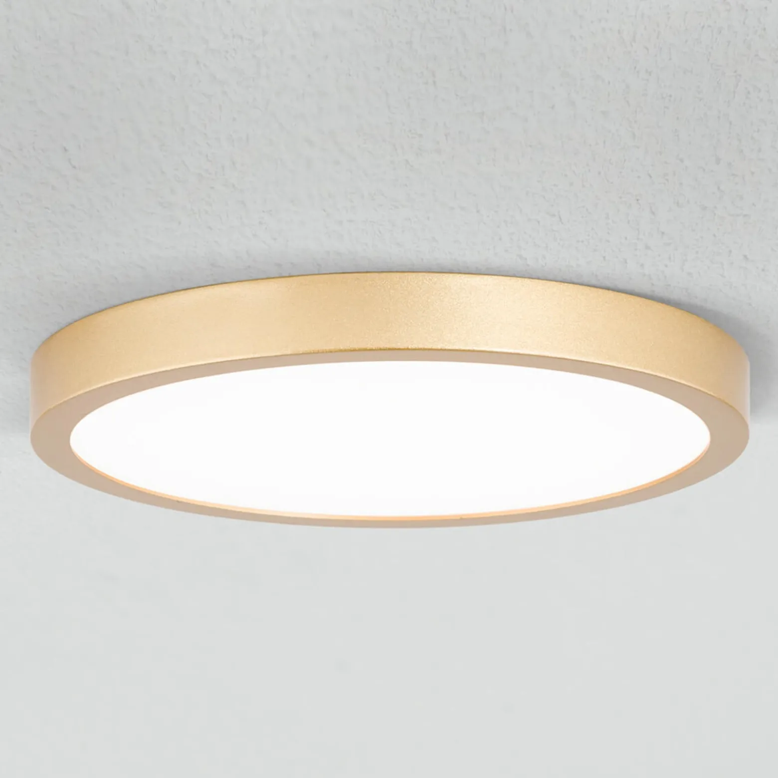 LED-Deckenleuchte Vika, rund, gold matt, Ø 23cm