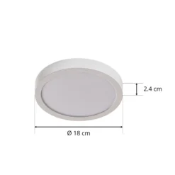 LED-Deckenleuchte Vika, rund, weiß, Ø 18cm