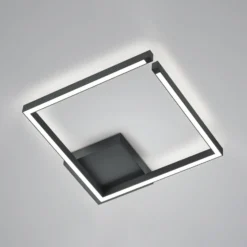 LED-Deckenleuchte Yoko, up/down, 40x40 cm, schwarz