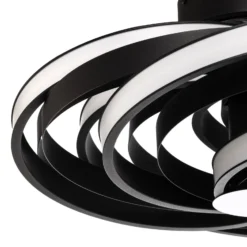 LED-Deckenleuchte Zoya in mattem Schwarz